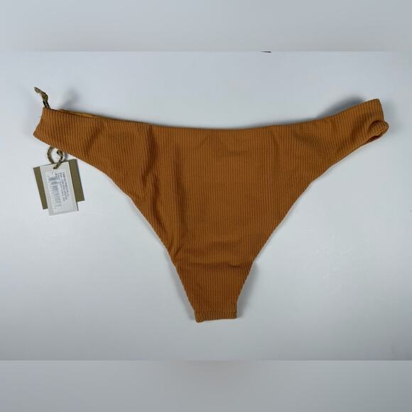 NWT Free People x Toast Bikini Set Scoop Top Low Rise Bottoms Dusty Coral Rib XL - Picture 7 of 10